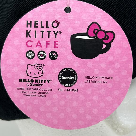 Hello Kitty Cafe Dad Hat Baseball Cap Las Vegas Sanrio 6 Panel Strapback Black - Picture 9 of 12